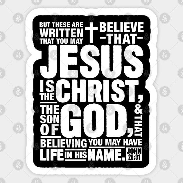 John 20:31 Sticker by Plushism